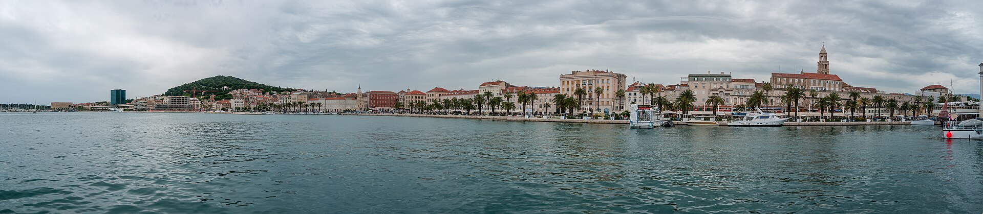 Split's waterfront viewed from the Adriatic